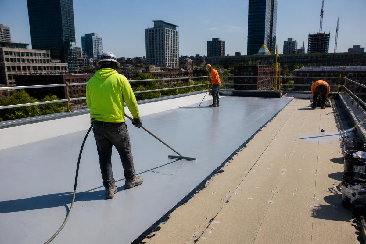 Below-grade foundation wall waterproofing membrane installation
